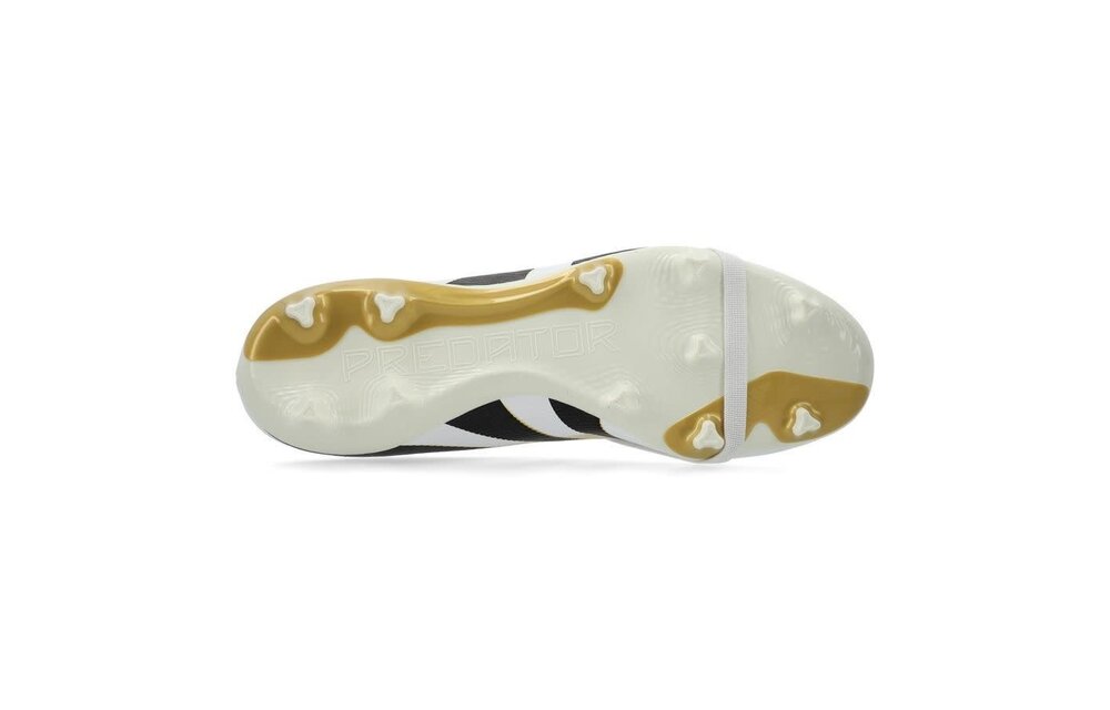adidas Predator 25 League Fold Over Tongue FG RTG Pack -Cloud White/Core Black/Gold Metallic