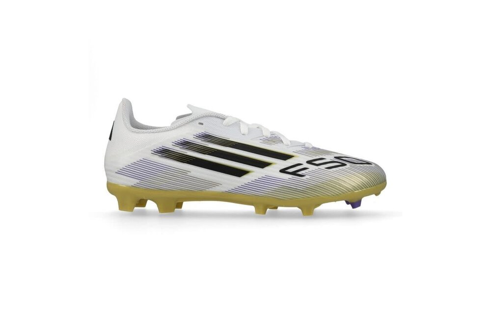 adidas Jr F50 League FG / MG RTG Pack- Cloud White/Core Black/Gold Metallic