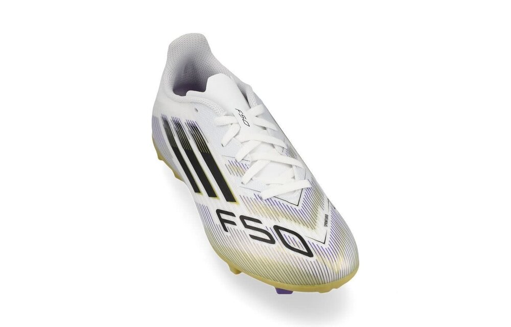 adidas Jr F50 League FG / MG RTG Pack- Cloud White/Core Black/Gold Metallic
