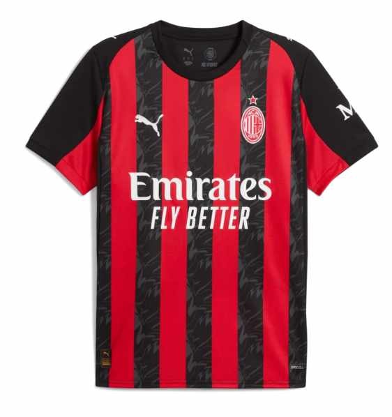 Puma AC Milan 2025 - 26 Youth Home Jersey - Red/Black
