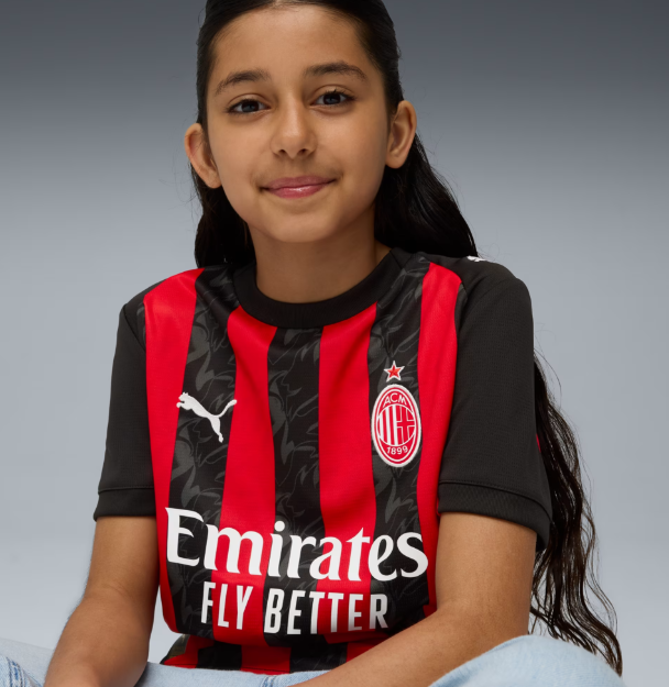 Puma AC Milan 2025 - 26 Youth Home Jersey - Red/Black