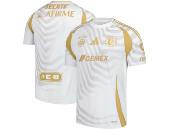 adidas UANL Tigres 2024-25 Third Jersey - White/Gold