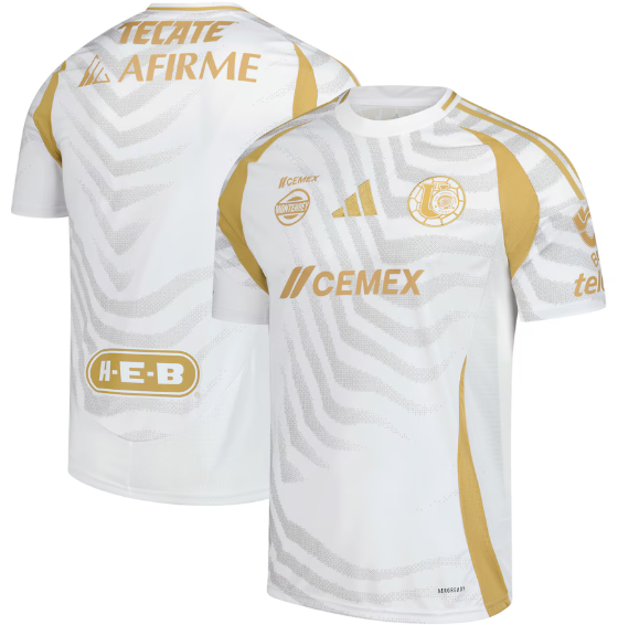 adidas UANL Tigres 2024-25 Third Jersey - White/Gold