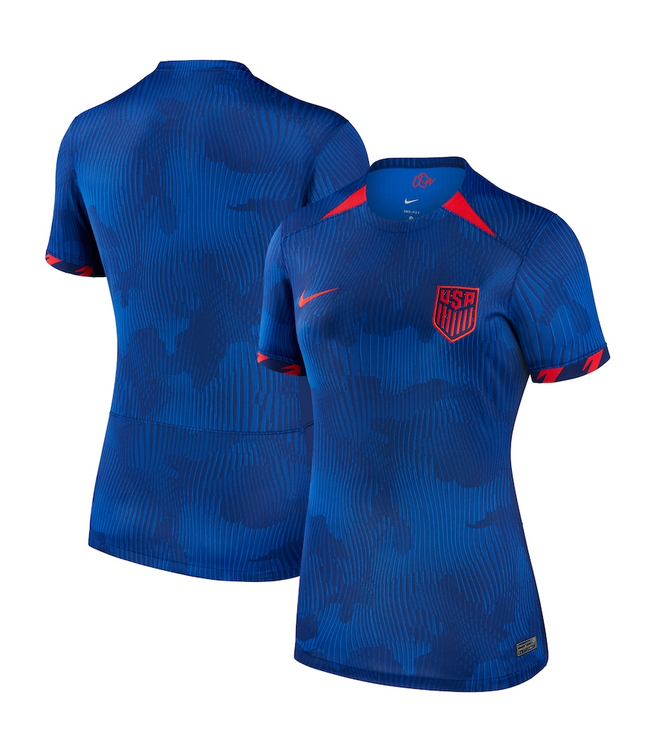 Nike Nike Womens USA United States USMNT WWC 2023 Authentic Vapor ADV Away Match Jersey - Hyper Royal/Loyal Blue/Speed Red