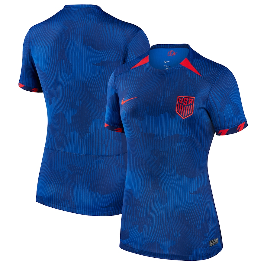 Nike Womens USA United States USMNT WWC 2023 Authentic Vapor ADV Away Match Jersey - Hyper Royal/Loyal Blue/Speed Red