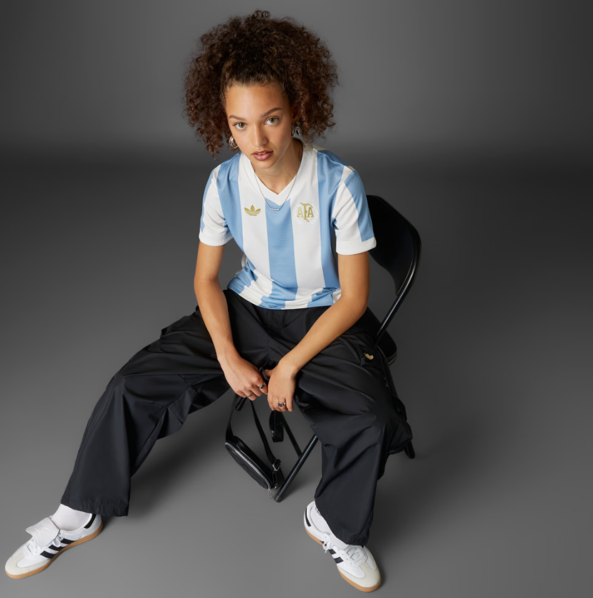 adidas Womens Argentina AFA 50th Anniversary Jersey - Ambient Sky/Cloud White