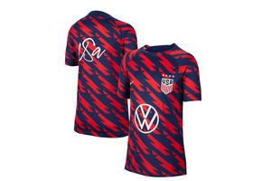 Nike Youth USA United States USWNT Academy Pro Prematch Training  Jersey - Speed Red/Navy