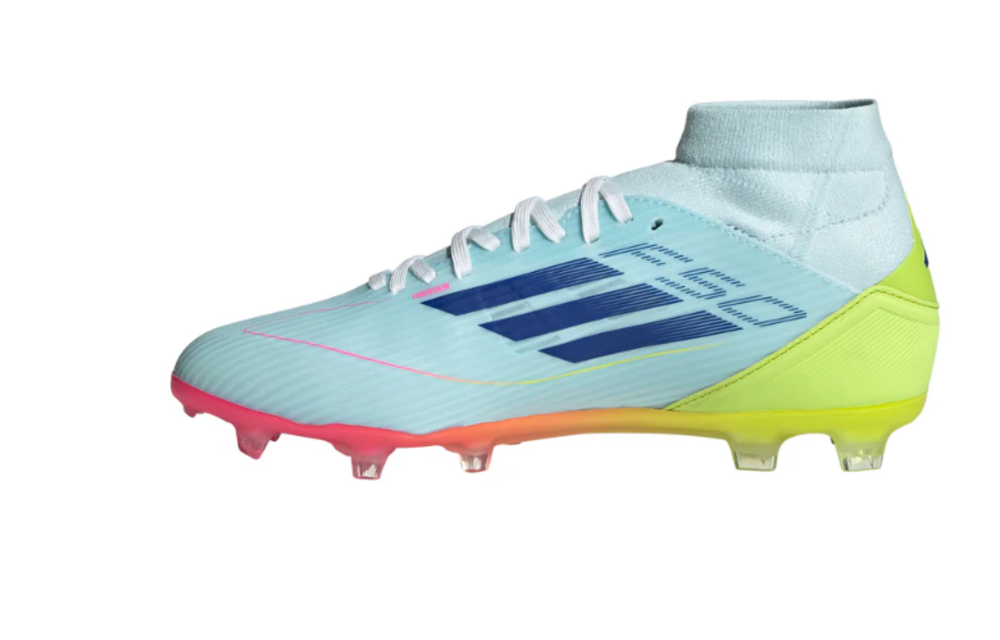 adidas Womens F50 League Mid FG / MG - Almost Blue/Lucid Blue/Semi Solar Yellow