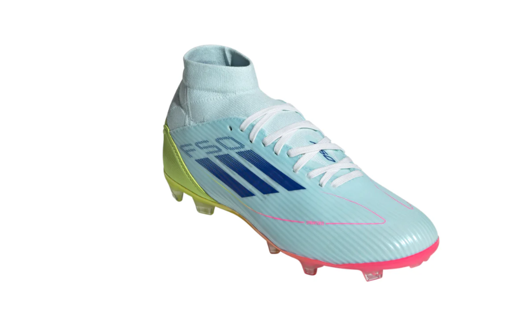 adidas Womens F50 League Mid FG / MG - Almost Blue/Lucid Blue/Semi Solar Yellow