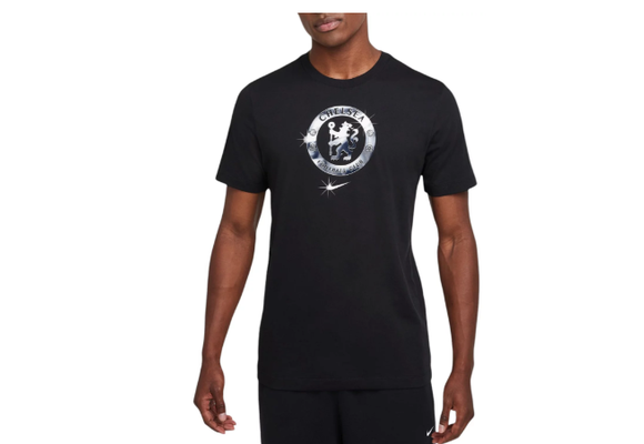 Nike Chelsea FC 2024 - 25 Crest Foil Fan Shirt - Black