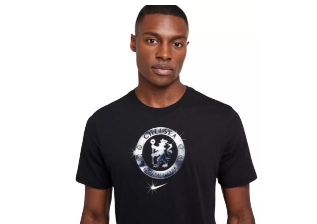Nike Chelsea FC 2024 - 25 Crest Foil Fan Shirt - Black