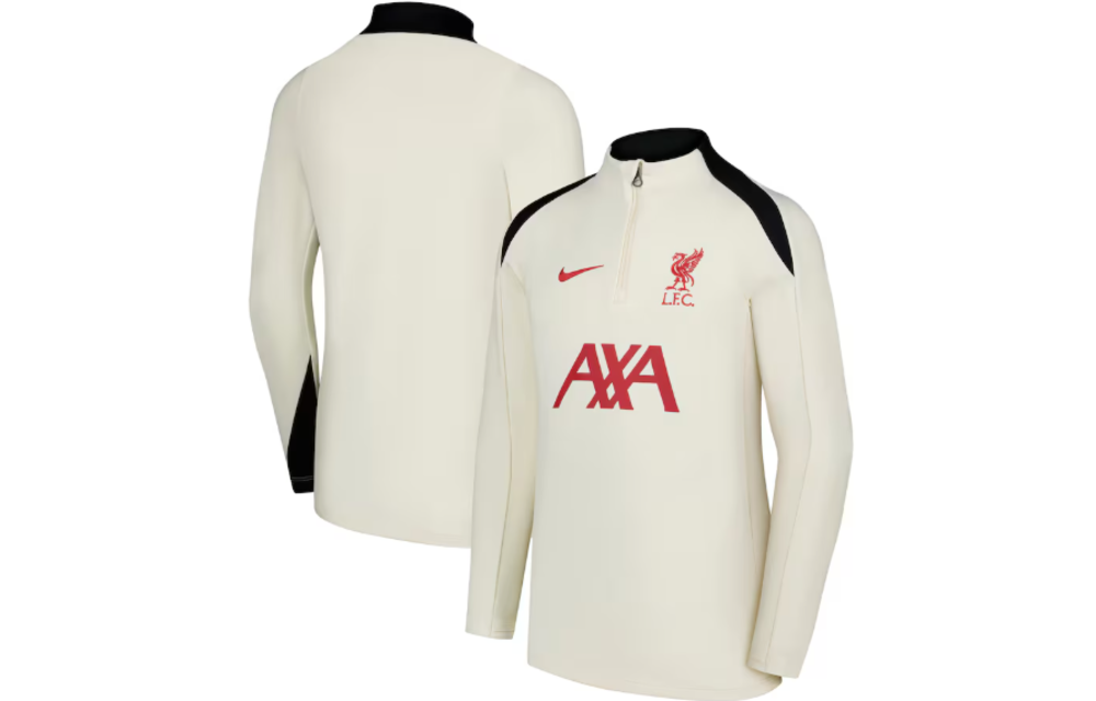 Nike Youth Liverpool FC 2024 - 25 Strike Training Drill Top - Coconut Milk/Black/Gym Red