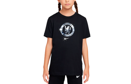 Nike Youth Chelsea FC 2024 - 25 Crest Foil Fan Shirt - Black