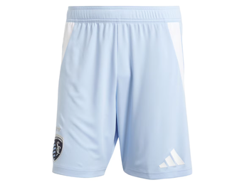 adidas Sporting Kansas CIty 25 / 26 Authentic Home Shorts - Glow Blue/White