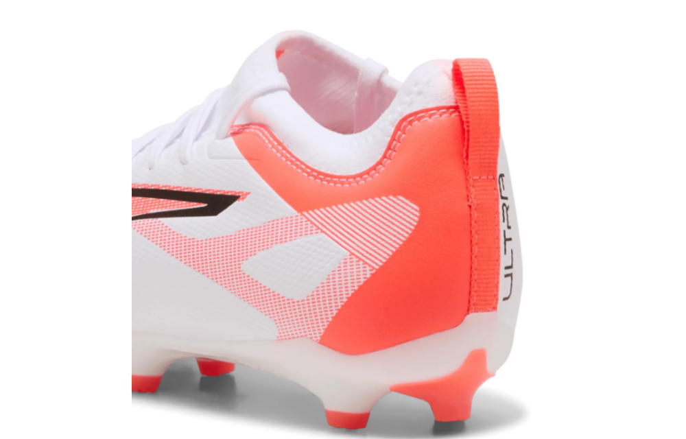 Puma Jr Ultra 5 Match FG/AG - White/Black/Glowing Red
