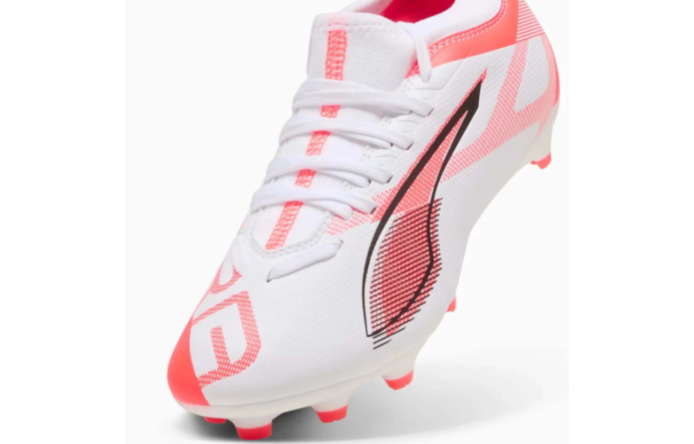 Puma Jr Ultra 5 Match FG/AG - White/Black/Glowing Red
