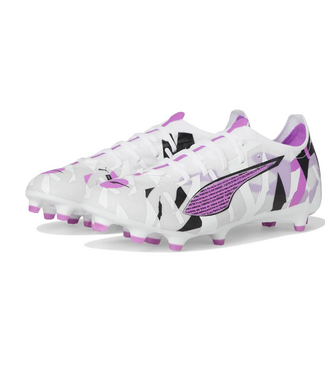 Puma Puma Jr Ultra 5 Match FG/AG Forever Pack- White/Magenta/Feather Gray