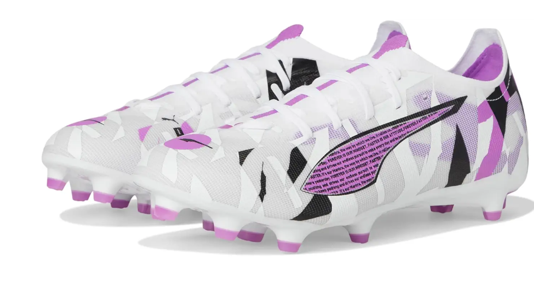 Puma Jr Ultra 5 Match FG/AG Forever Pack- White/Magenta/Feather Gray