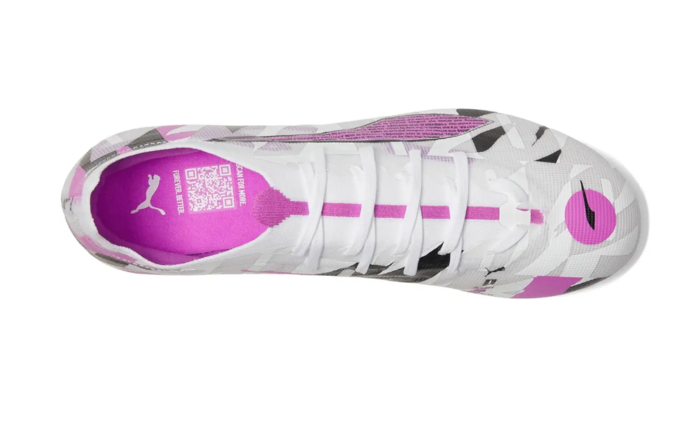 Puma Jr Ultra 5 Match FG/AG Forever Pack- White/Magenta/Feather Gray