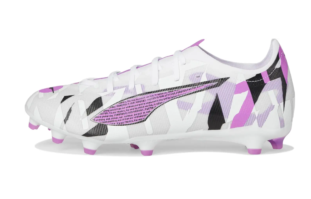 Puma Jr Ultra 5 Match FG/AG Forever Pack- White/Magenta/Feather Gray