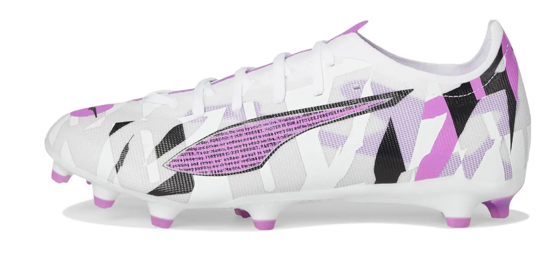Puma Jr Ultra 5 Match FG/AG Forever Pack- White/Magenta/Feather Gray