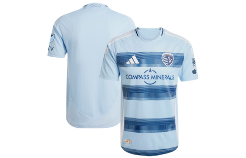 adidas Sporting Kansas City 2025 -26 Authentic Home Jersey - Glow Blue/Night Indigo