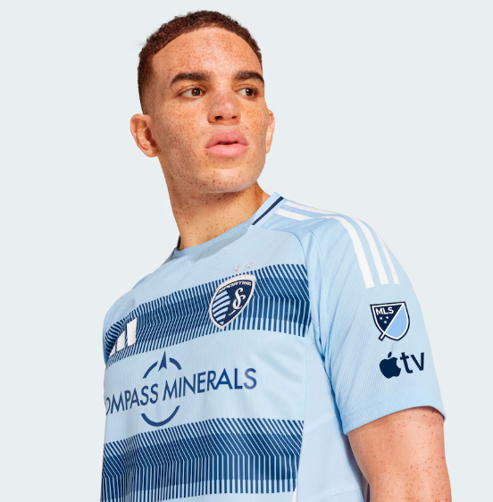 adidas Sporting Kansas City 2025 -26 Authentic Home Jersey - Glow Blue/Night Indigo