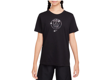 Nike Youth PSG Paris Saint German 2024 - 25 Crest Foil Fan Shirt - Black