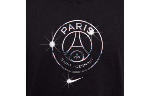 Nike Youth PSG Paris Saint German 2024 - 25 Crest Foil Fan Shirt - Black