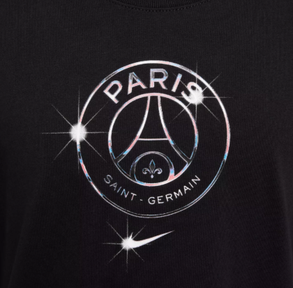 Nike Youth PSG Paris Saint German 2024 - 25 Crest Foil Fan Shirt - Black