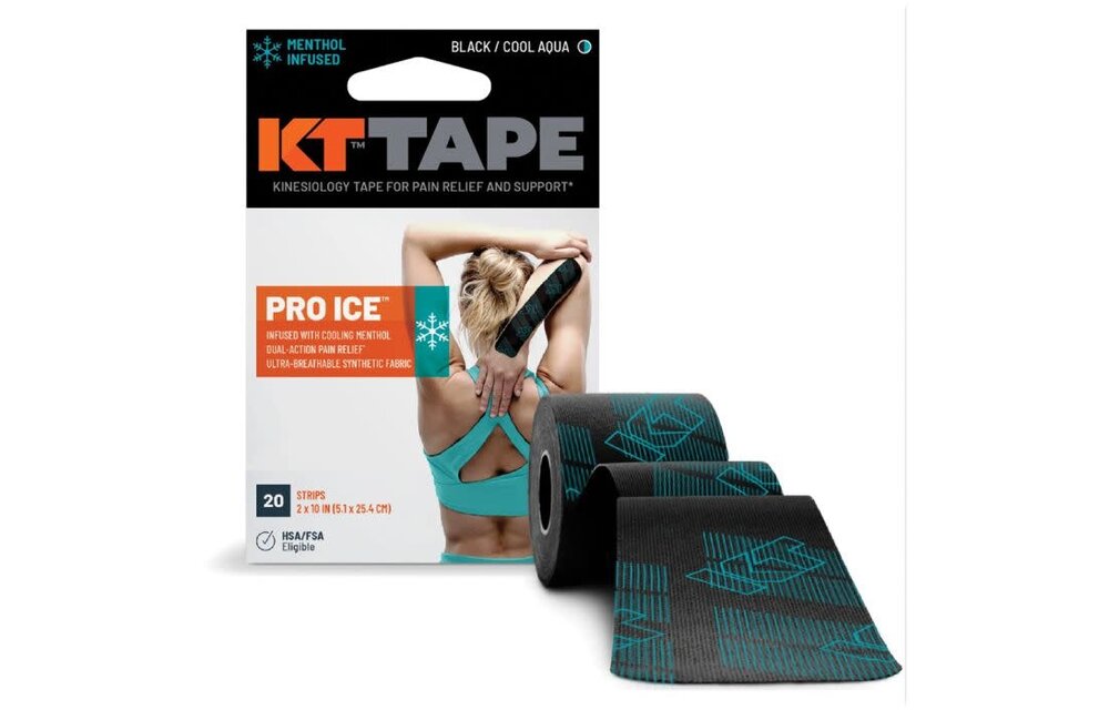 KT Tape Pro Ice 20 Strips 10" Precut - Black