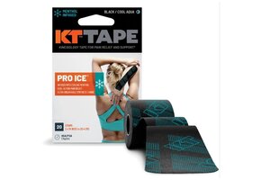KT Tape Pro Ice 20 Strips 10" Precut - Black