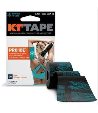 KT Tape KT Tape Pro Ice 20 Strips 10" Precut - Black