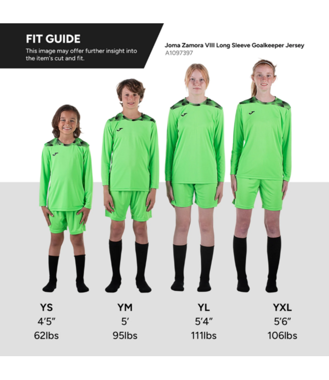 Joma Joma Youth Zamora VIII Long Sleeve Goalkeeper Jersey - Black