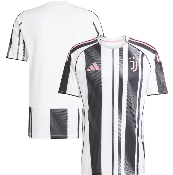 adidas Juventus 2025 - 26 Home Jersey - White/Black/Pink