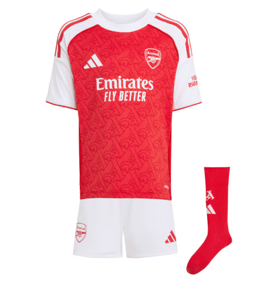 adidas Arsenal 2025 - 26 Home Toddlers Mini Kit - Better Scarlet / White