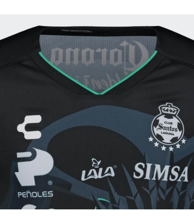 Charly Charly Santos Laguna 2024 - 25 Metzican Box Edition Third Jersey - Black/Green