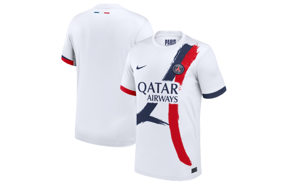 Nike Paris Saint German PSG 2024 - 25 Away Jersey - White/Midnight Navy/University Red/