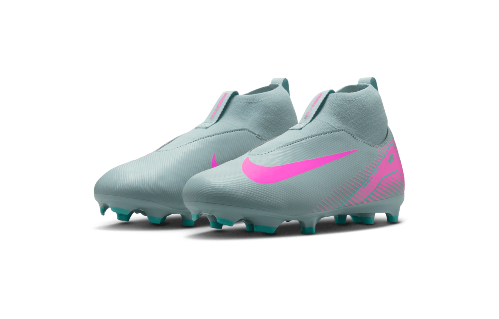 Nike Jr Zoom Mercurial Superfly 10 Academy FG Cleats - Ocean Cube/Pink Blast