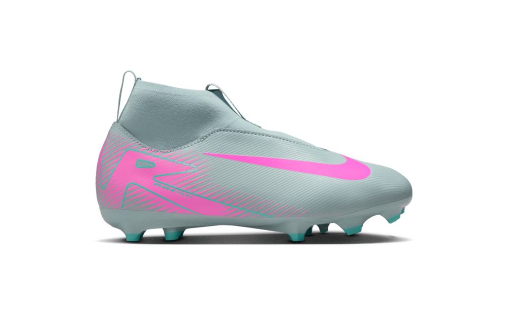 Nike Jr Zoom Mercurial Superfly 10 Academy FG Cleats - Ocean Cube/Pink Blast