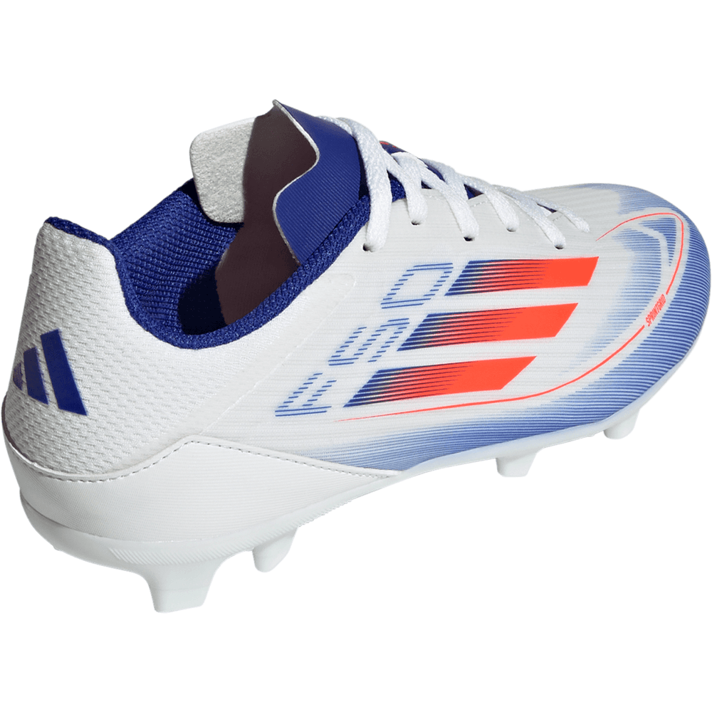adidas Jr F50 League FG Soccer Shoes - Cloud White/Solar Red/Lucid Blue