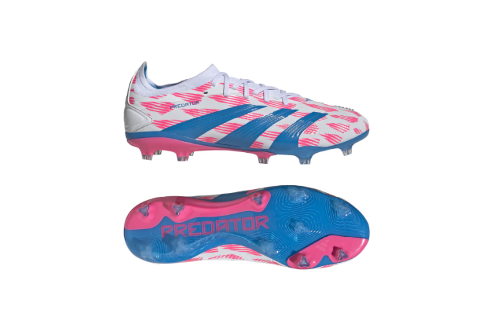 adidas Predator 24 PRO FG - White/Solar Blue/Solar Pink