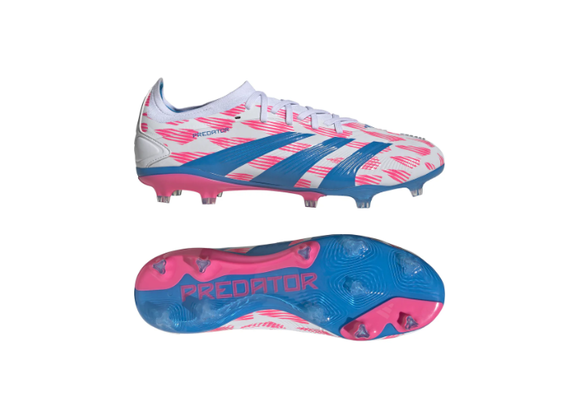 adidas Predator 24 PRO FG - White/Solar Blue/Solar Pink