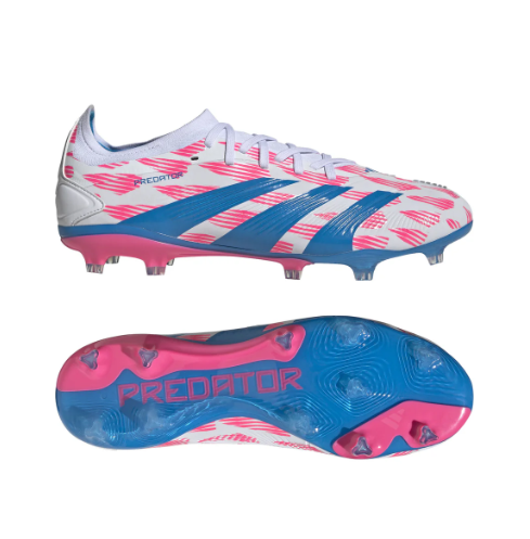 adidas Predator 24 PRO FG - White/Solar Blue/Solar Pink