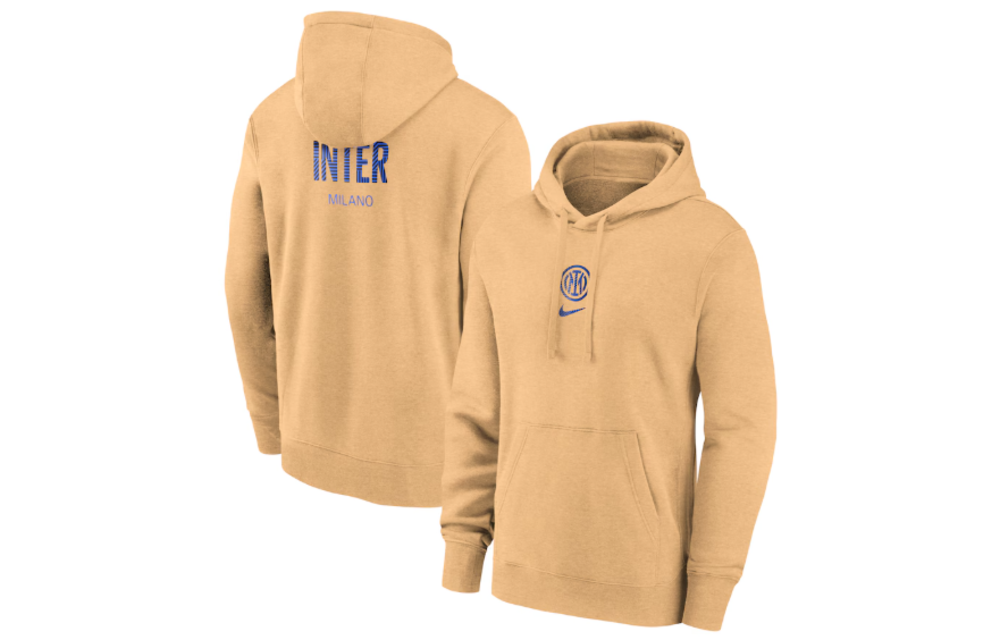 Nike Inter Milan 2024 - 25 French Terry Pullover Hoodie - Gold/Heather