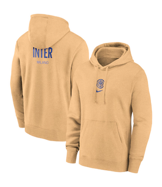 Nike Nike Inter Milan 2024 - 25 French Terry Pullover Hoodie - Gold/Heather
