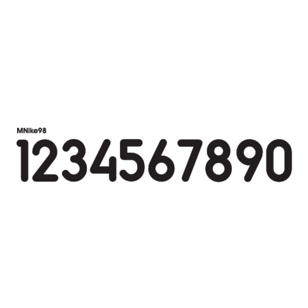 Custom Number MNike98 Fonts - Gold - Soccerium