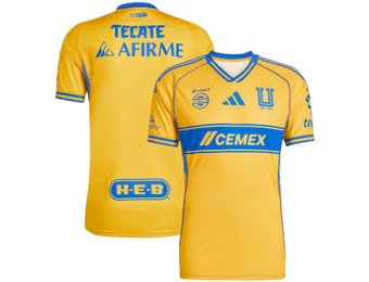 adidas UANL Tigres 2025 - 26 Home Jersey - Collegiate Gold/Blue