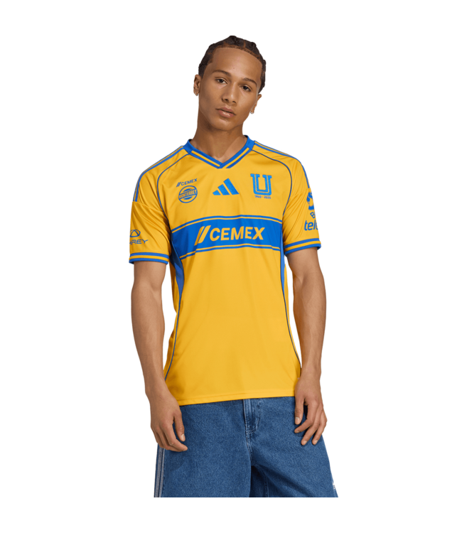 adidas adidas UANL Tigres 2025 - 26 Home Jersey - Collegiate Gold/Blue