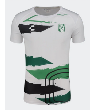 Charly Charly Club Leon 2025 - 26 SS Prematch Training Jersey - White/Green/Black